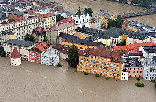 Land unter unter in Passau