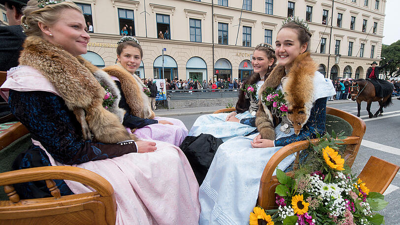 Traditioneller Höhepunkt an jedem ersten Wiesn-Sonntag: Der Umzug der Trachtenvereine zur Theresienwiese.