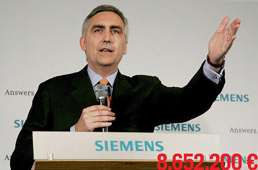 Ganz vorne: 8.652.200 Euro für Siemens-Chef Peter Löscher.