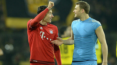 Robert Lewandowski (links) und Manuel Neuer.