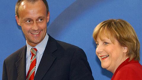 Friedrich Merz und Angela Merkel im November 2003.