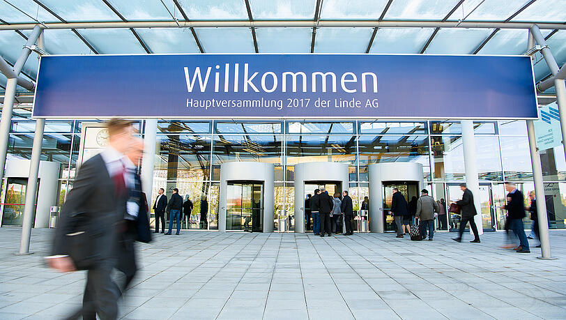 "Willkommen - Hauptversammlung 2017 der Linde AG" "Willkommen - Hauptversammlung 2017 der Linde AG"