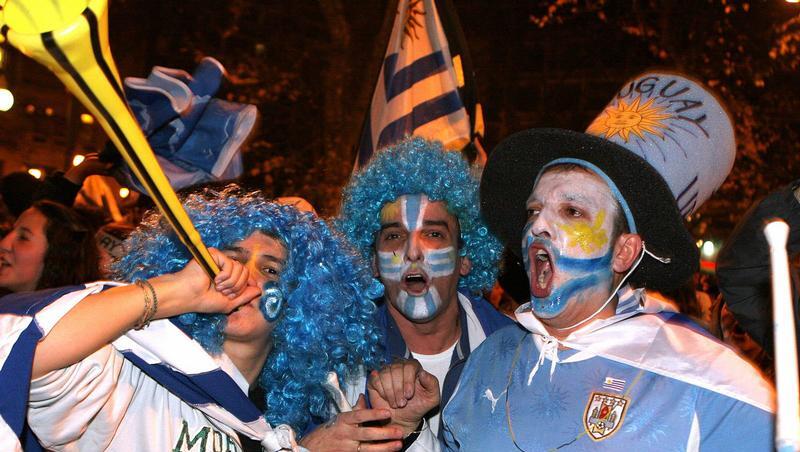 Uruguays Fans hatten viel Grund zum Feiern Uruguays Fans hatten viel Grund zum Feiern
