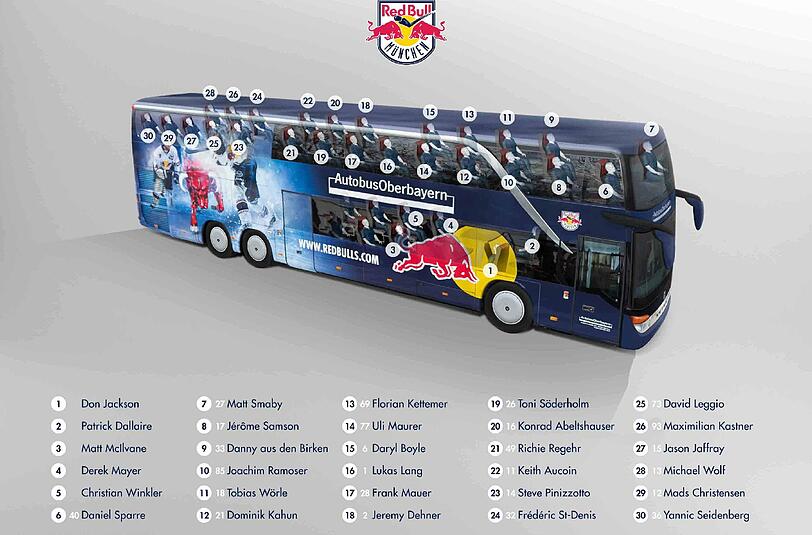 14 Meter lang, 510 PS stark: Der neue Teambus des EHC München. Erster Einsatztermin: 14. Februar zum Muichkandl-Cup.