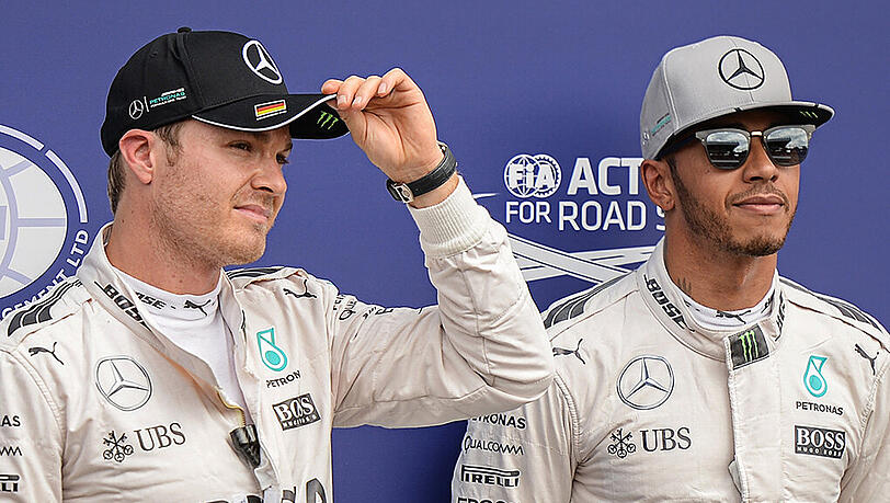 Ewige Rivalen: Nico Rosberg (links) und Lewis Hamilton. Ewige Rivalen: Nico Rosberg (links) und Lewis Hamilton.