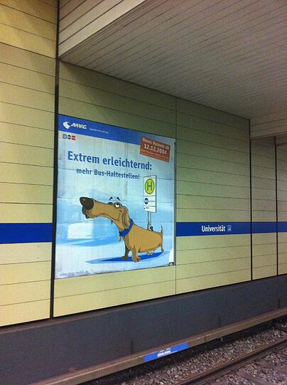 Dieser Hund hat sich im Dezember 2004 erleichtert.