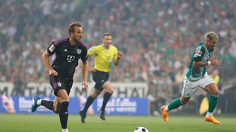Bayerns Harry Kane am Ball.