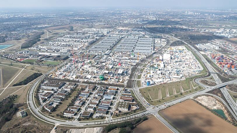 Viel Platz für Großmessen: Blick nach Riem während der Bauma.