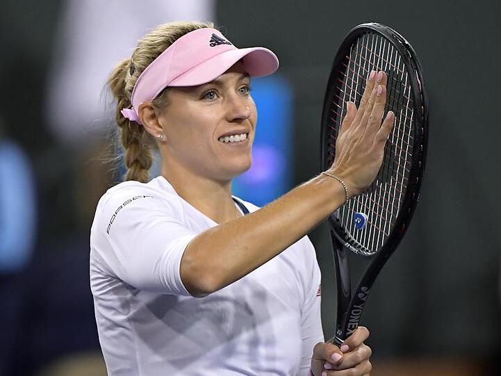 Hat die Belinda Bencic besiegt und steht nun im Finale von Indian Wells: Angelique Kerber freut sich über ihren Erfolg.