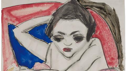 Die &bdquo;Kranke im Bett&ldquo; (1912) von Erich Heckel kommt unseren Vorstellungen von der drohenden Katastrophe schon näher als andere Bilder der Ausstellung.