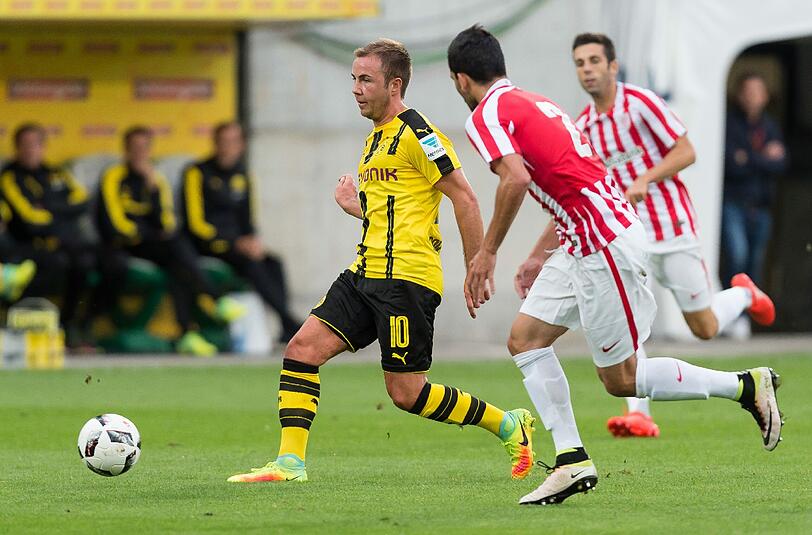 Mario Götze beim Spiel gegen Bilbao. Der BVB unterlag mit 1:0.