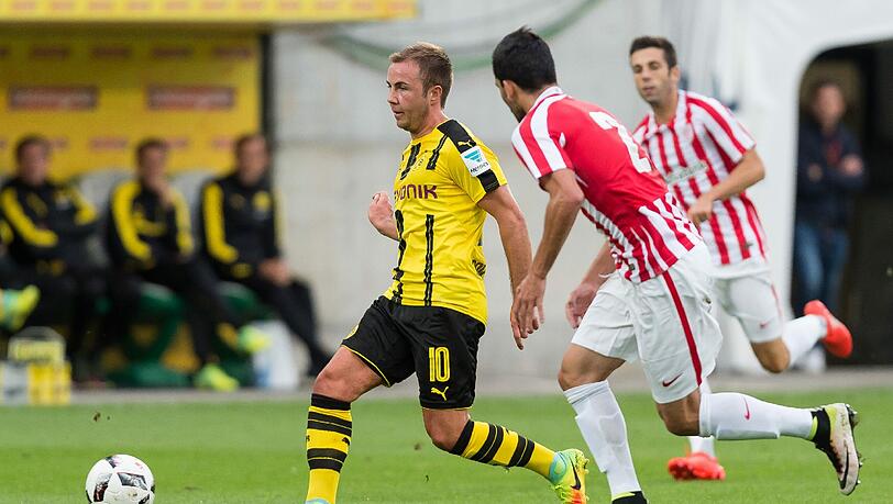 Mario Götze beim Spiel gegen Bilbao. Der BVB unterlag mit 1:0. Mario Götze beim Spiel gegen Bilbao. Der BVB unterlag mit 1:0.