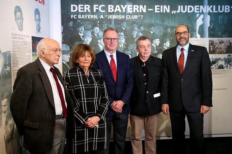 Karlheinz Rummenigge und Charlotte Knobloch eröffneten am Montag die Ausstellung: Kicker, Kämpfer und Legenden &ndash;
Juden im deutschen Fußball und beim FC Bayern München.