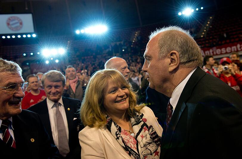 Uli Hoeneß am Freitagabend im Audi Dome.