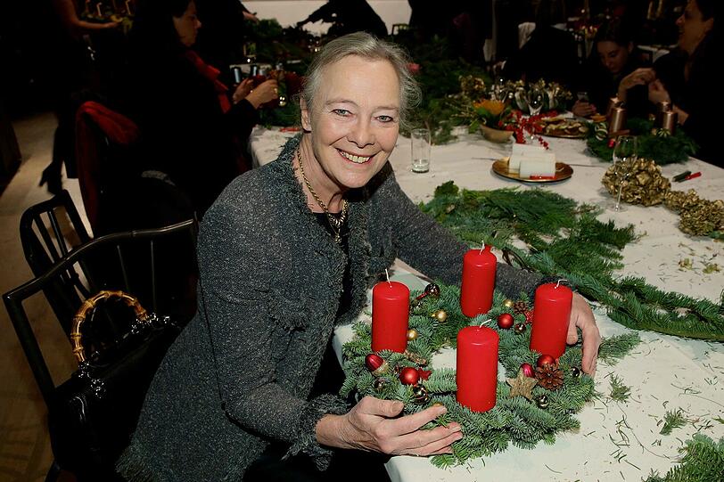 So schaut Weihnachtsvorfreude aus: Uschi zu Hohenlohe.