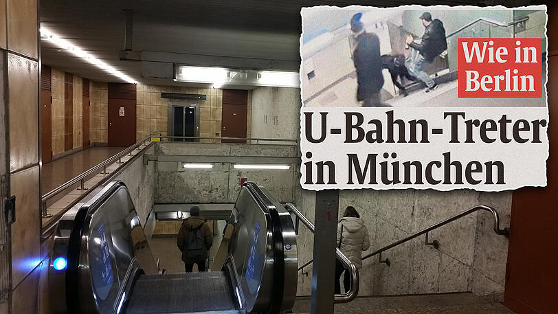 U-Bahnstation Heimeranplatz: Auf dem Heimweg von einer Weihnachtsfeier ist eine Frau hier überfallen worden. Oben: So hat die AZ Mitte Dezember über den Vorfall auf ihrer Titelseite berichtet.