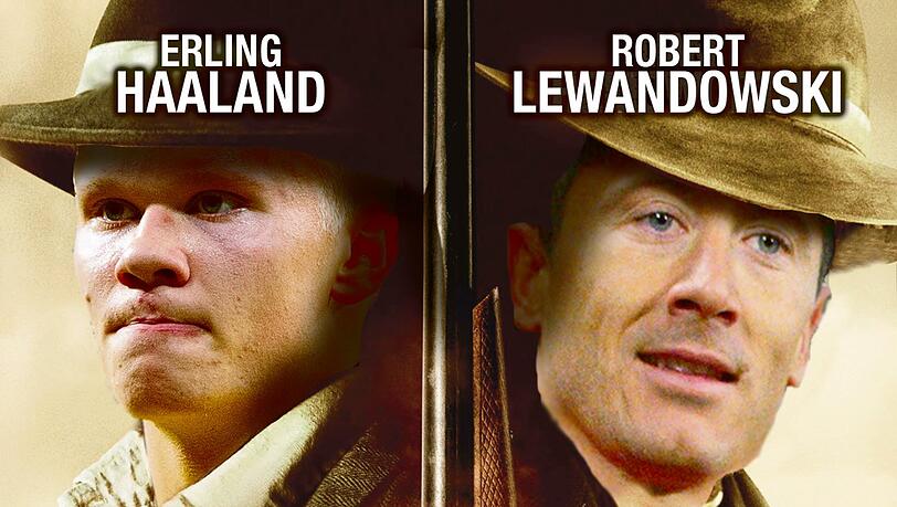 Der Showdown der Tor-eros: BVB-Knipser Erling Haaland und Bayerns Torjäger-König Robert Lewandowski treffen erstmals aufeinander und liefern sich, dem Western entsprechend, ein Duell. Der Showdown der Tor-eros: BVB-Knipser Erling Haaland und Bayerns Torjäger-König Robert Lewandowski treffen erstmals aufeinander und liefern sich, dem Western entsprechend, ein Duell.