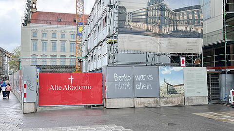 Die Alte Akademie ist eine der prominentesten Bauruinen des insolventen Immobilienunternehmers René Benko.