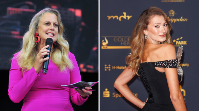 Barbara Schöneberger moderierte im Rahmen der "Goldene Henne"-Preisverleihung. Im Gespräch mit Sängerin Leony kam es zu einem peinlichen Moment.