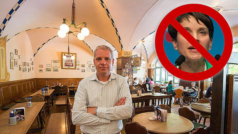 Hofbräu-Wirt Ricky Steinberg hat die AfD wieder ausgeladen. Hofbräu-Wirt Ricky Steinberg hat die AfD wieder ausgeladen.