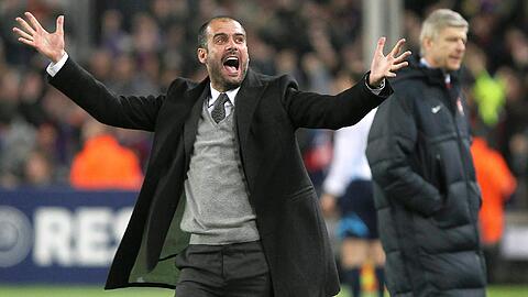 Pep Guardiola (vorne) und Arsene Wenger: Wer stellt am Mittwoch seinen Trainerkollegen in den Schatten?
