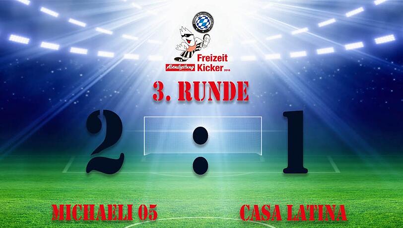 Michaeli 05 gewinnt gegen Casa Latina mit 2:1. Michaeli 05 gewinnt gegen Casa Latina mit 2:1.