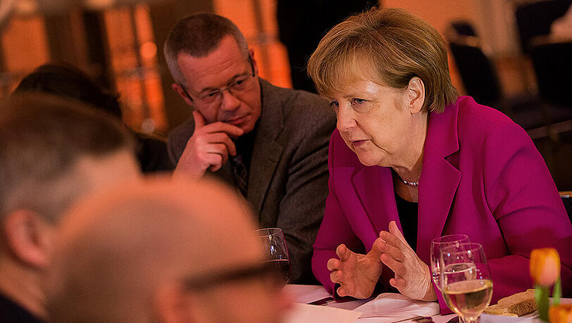 Kanzlerin Angela Merkel beim Bundesparteitag der CDU am Montag. Kanzlerin Angela Merkel beim Bundesparteitag der CDU am Montag.