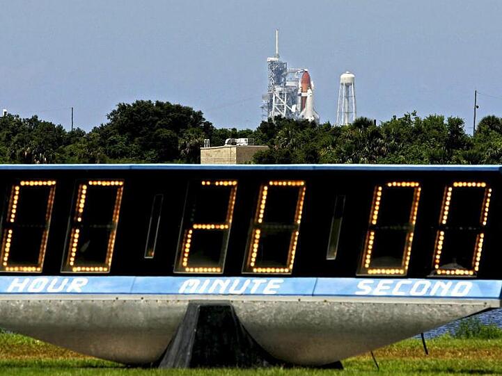 Countdown-Uhr in Cap Canaveral.