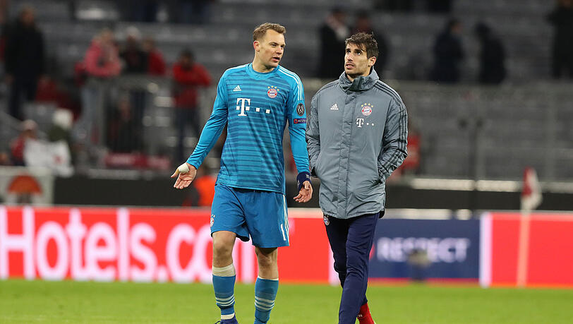 Manuel Neuer (l.) kann nicht gegen Leipzig spielen. Der Einsatz von Javi Martínez ist noch fraglich. Manuel Neuer (l.) kann nicht gegen Leipzig spielen. Der Einsatz von Javi Martínez ist noch fraglich.