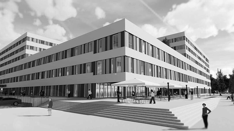 So soll der Neubau in Harlaching einmal aussehen. Auf dem umliegenden Gelände werden durch die kompaktere Bauweise Flächen frei, für die man gerade Nutzungsmöglichkeiten sucht.