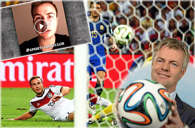 Mario Götze mit den Worten von Tom Bartels - der Kicker zelebriert seinen eigenen Treffer im Dubsmash-Video.