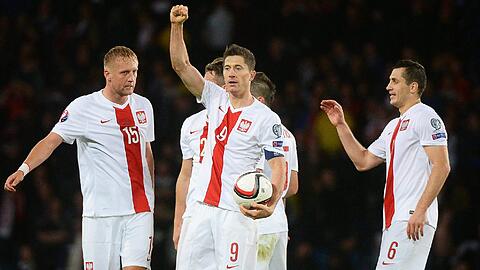 Mit seinem 13. Treffer hat Robert Lewandowski den Tor-Rekord in der EM-Qualifikation eingestellt.