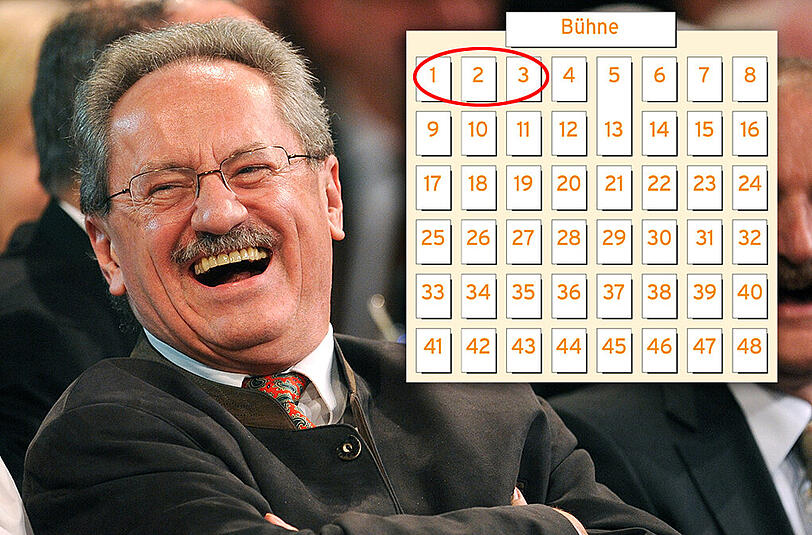 Tisch 1 &ndash; 3: Alt-OB Christian Ude (SPD).
