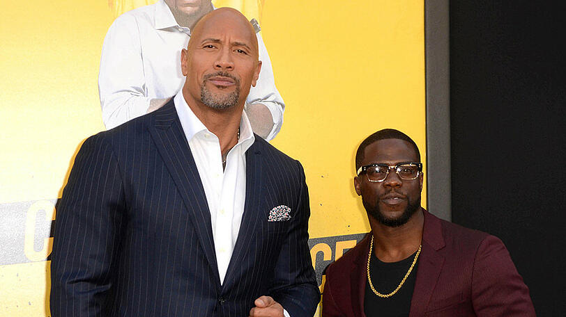 Kollegen und Freunde: Dwayne Johnson (l.) und Kevin Hart