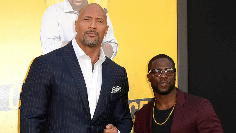 Kollegen und Freunde: Dwayne Johnson (l.) und Kevin Hart Kollegen und Freunde: Dwayne Johnson (l.) und Kevin Hart