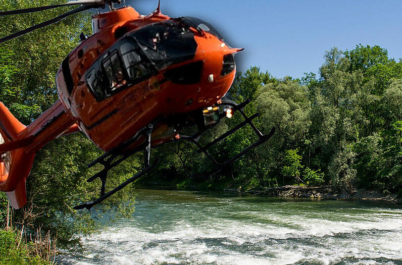 Mit einem Rettungshubschrauber wurden die Schiffbrüchigen gerettet (Symbolbild).