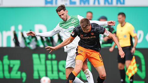 Auch mit einem Mann weniger hielt Fürth gut mit.