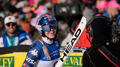 Happy und angriffslustig: Lindsey Vonn.