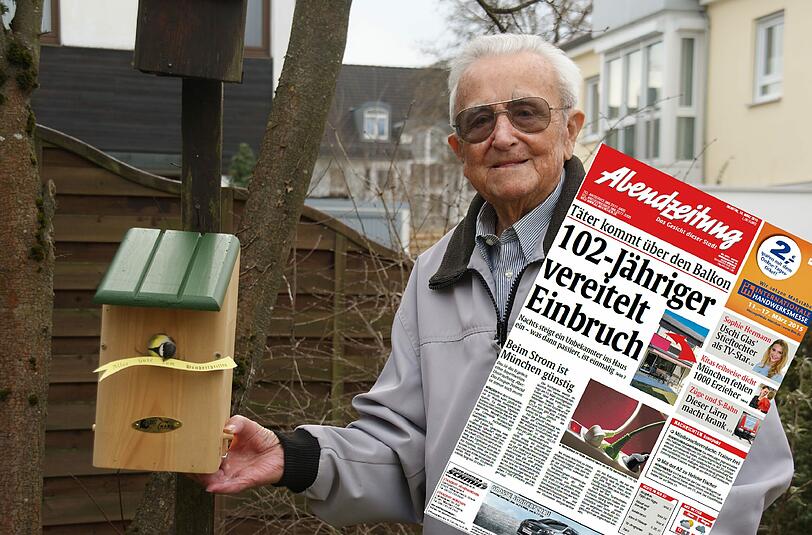 Ein neues Vogelhaus für seine geliebten Meisen bekam Franz B. zu seinem 103. Geburtstag von seinem Schwager geschenkt - und so berichtete die Abendzeitung vergangene Woche am 10. März.