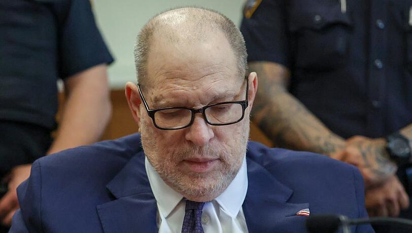 Harvey Weinstein bei seinem Wiederaufnahmeverfahren in New York.