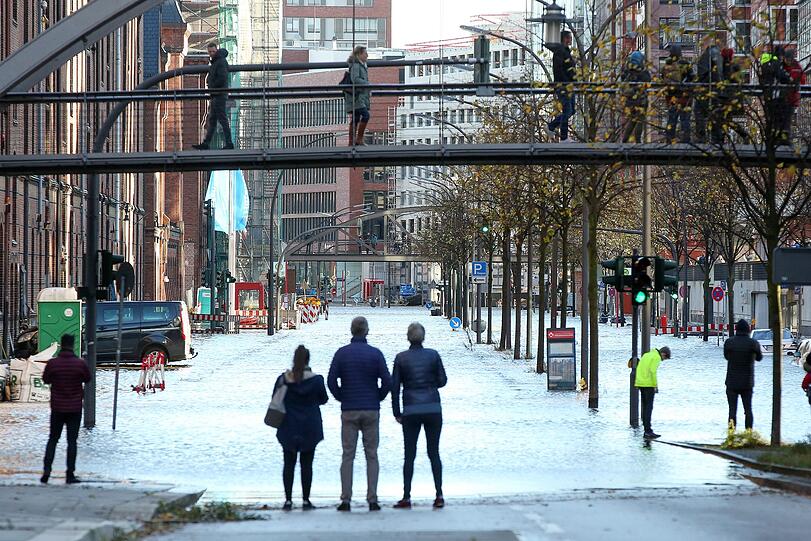 Land unter in Hamburg.
