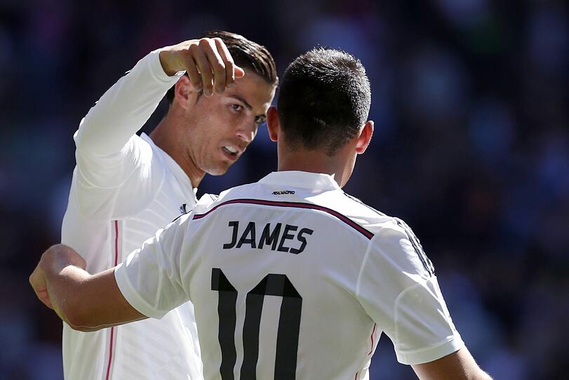 James Rodriguez gratuliert Cristiano Ronaldo