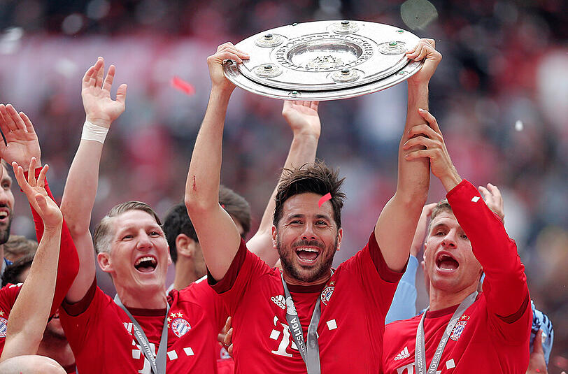Claudio Pizarro: So feierte er im Mai die Meisterschaft mit dem FC Bayen.