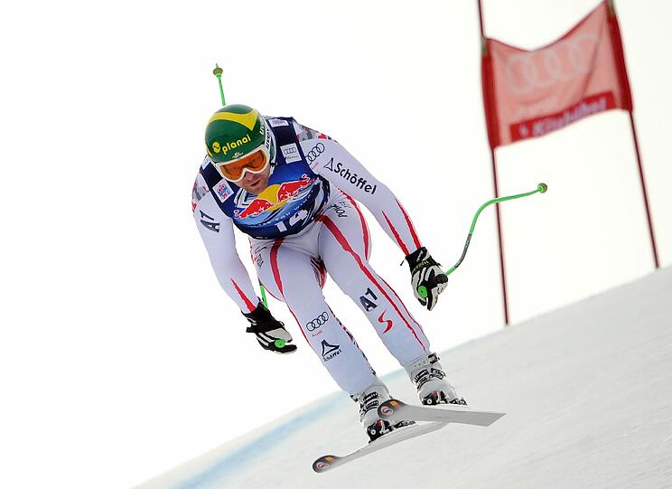 Klaus Kröll gewann das erste Training auf der Streif.