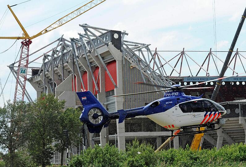 Auch ein Rettungshubschrauber war im Einsatz.