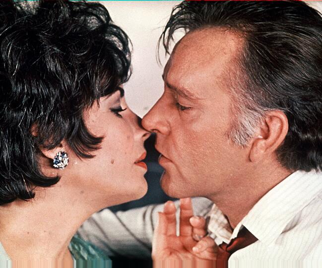 Liz Taylor und ihr nächster Ehemann Richard Burton.