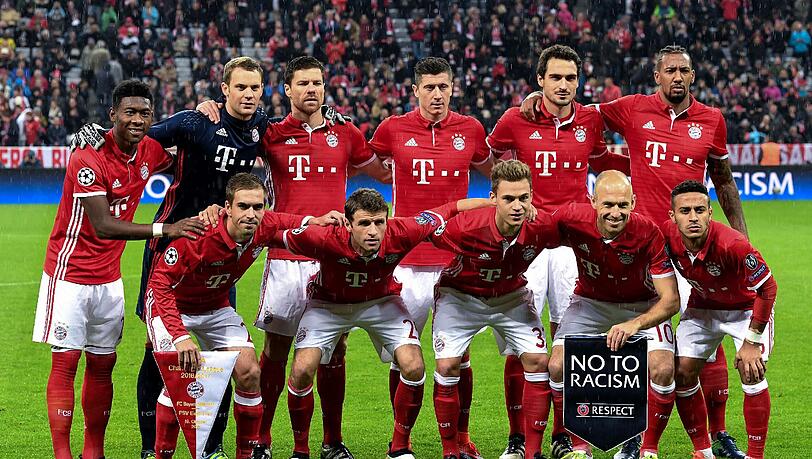 So liefen die Bayern beim Hinspiel in München auf. So liefen die Bayern beim Hinspiel in München auf.