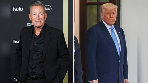 Bruce Springsteen (l.) und Donald Trump - seit Jahren auf Konfrontationskurs.