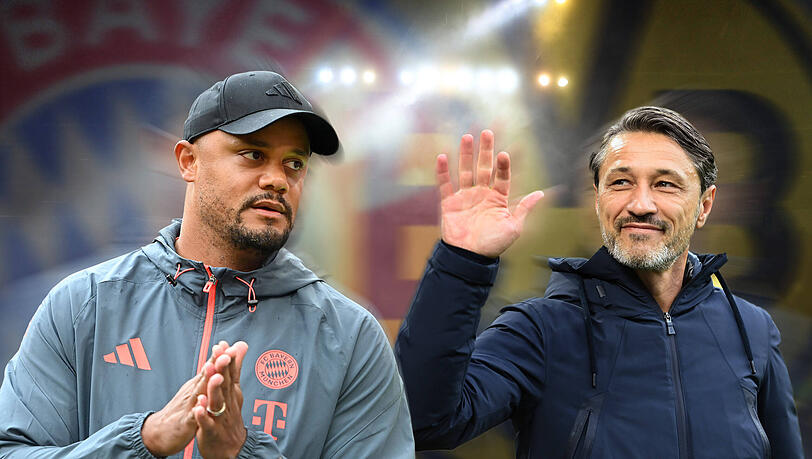 Bayern-Trainer Vincent Kompany trifft auf Dortmunds Niko Kovac.