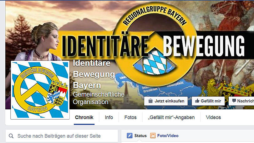 Die Facebook-Seite der "Identitären Bewegung" Bayern Die Facebook-Seite der "Identitären Bewegung" Bayern